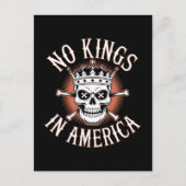 Geen koningen in Amerika Skull Briefkaart (Voorkant)
