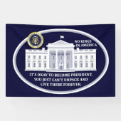 Geen koningen in Amerika-spandoek Spandoek (Horizontaal)