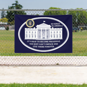 Geen koningen in Amerika-spandoek Spandoek