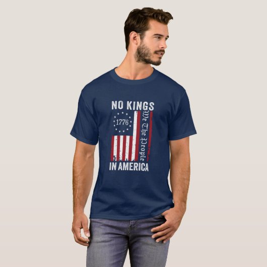 Geen koningen in Amerika T-shirt (Voorkant volledig)