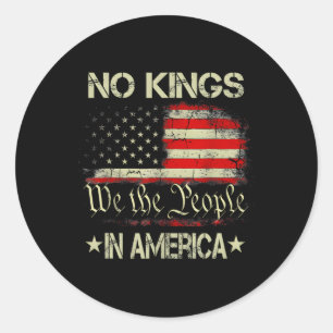 Geen koningen in Amerika tegen Trump Ronde Sticker