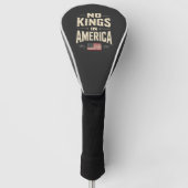 Geen koningen in Amerika Trump Politieke Humor Golfheadcover (Voorkant)