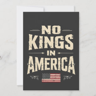 Geen koningen in Amerika Trump Politieke Humor Kaart