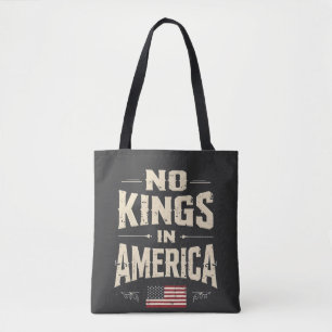 Geen koningen in Amerika Trump Politieke Humor Tote Bag