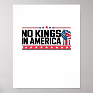 Geen Koningen In Amerika USA Minimaal Schoon Poster