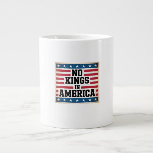 Geen Koningen In Amerika USA Vintage Grafisch Grote Koffiekop