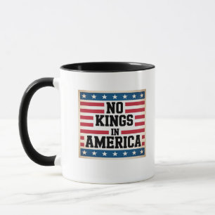 Geen Koningen In Amerika USA Vintage Grafisch Mok