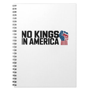 Geen Koningen In Amerika USA Vintage Grafisch Notitieboek