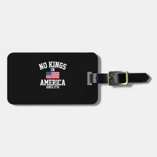 Geen Koningen In Amerika USA Vlag Retro Coole Stij Bagagelabel