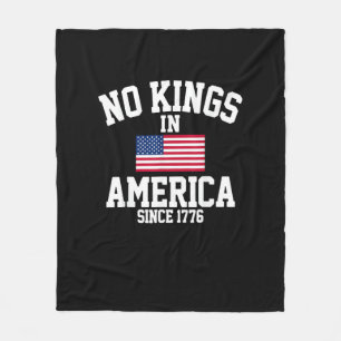 Geen Koningen In Amerika USA Vlag Retro Coole Stij Fleece Deken