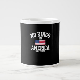 Geen Koningen In Amerika USA Vlag Retro Coole Stij Grote Koffiekop