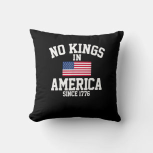 Geen Koningen In Amerika USA Vlag Retro Coole Stij Kussen