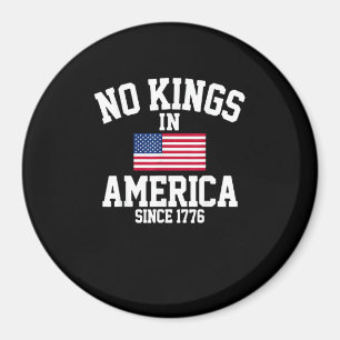 Geen Koningen In Amerika USA Vlag Retro Coole Stij Magneet