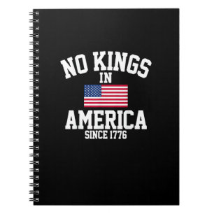 Geen Koningen In Amerika USA Vlag Retro Coole Stij Notitieboek