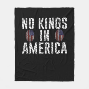 Geen Koningen In Amerika USA Vlag Vingerafdruk Cre Fleece Deken
