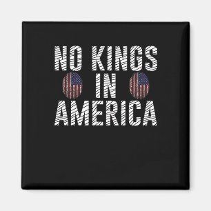 Geen Koningen In Amerika USA Vlag Vingerafdruk Cre Magneet