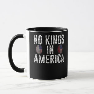 Geen Koningen In Amerika USA Vlag Vingerafdruk Cre Mok