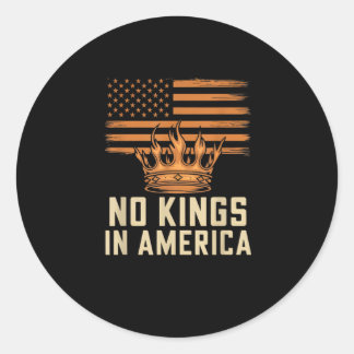 Geen Koningen In Amerika Verenigde Staten Onaafhan Ronde Sticker