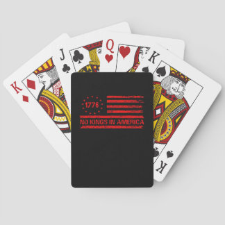 Geen Koningen In Amerika Verenigde Staten Onafhank Pokerkaarten