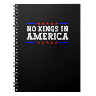 Geen koningen in Amerika verzetten zich Retro Vint Notitieboek