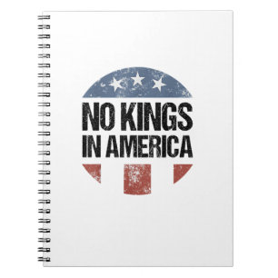 Geen Koningen In Amerika Vintage Patriottisch Geen Notitieboek