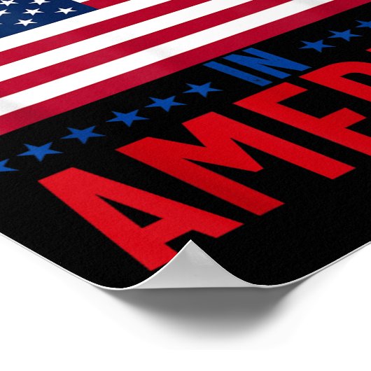 Geen Koningen in Amerika Vlag Protest behalve Demo Poster (Hoek)