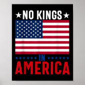 Geen Koningen in Amerika Vlag Protest behalve Demo Poster (Voorkant)