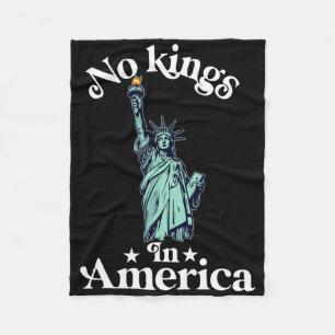 Geen koningen in Amerika Vlag Protest Save Democra Fleece Deken