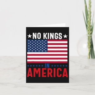 Geen koningen in Amerika Vlag Protest Save Democra Kaart