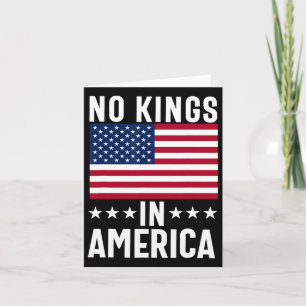 Geen koningen in Amerika Vlag Protest Save Democra Kaart