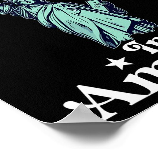 Geen koningen in Amerika Vlag Protest Save Democra Poster (Hoek)