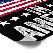 Geen koningen in Amerika Vlag Protest Save Democra Poster (Hoek)