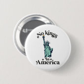 Geen koningen in Amerika Vlag Protest Save Democra Ronde Button 5,7 Cm (Voorkant /achterkant)