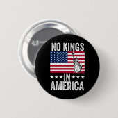 Geen koningen in Amerika Vlag Protest Save Democra Ronde Button 5,7 Cm (Voorkant /achterkant)