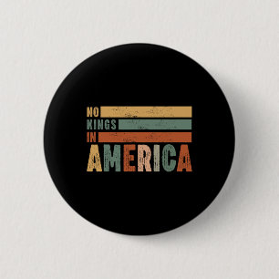 Geen koningen in Amerika Vlag Protest Save Democra Ronde Button 5,7 Cm