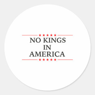 Geen koningen in Amerika Vlag Protest Save Democra Ronde Sticker