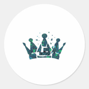 Geen Koningen In Amerika Vrijheid Esthetiek Ronde Sticker