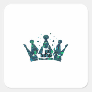 Geen Koningen In Amerika Vrijheid Esthetiek Vierkante Sticker