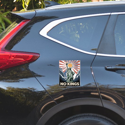 Geen koningen in Amerika Vrijheid Status USA Democ Sticker (Auto Zijkant)