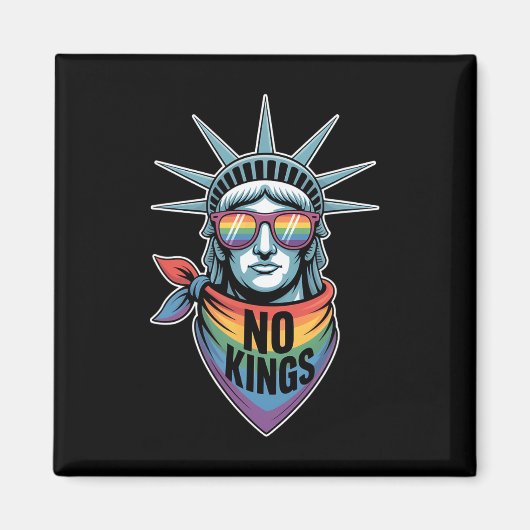 Geen koningen in Amerika Vrijheidsbeeld Pride Magneet (Voorkant)
