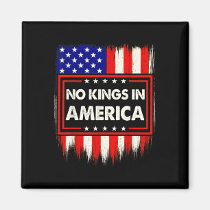 Geen Koningen In Amerika Vs Vlag Patroon Politieke Magneet