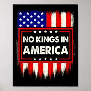 Geen Koningen In Amerika Vs Vlag Patroon Politieke Poster
