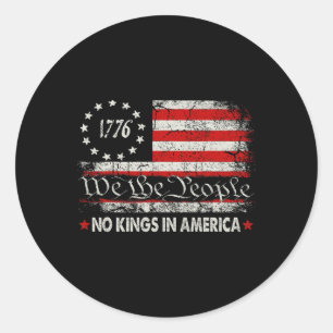Geen koningen in Amerika wij, de politieke Mannen Ronde Sticker
