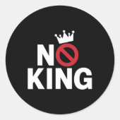 Geen koningen in Amerika wij, de politieke Mannen  Ronde Sticker (Voorkant)