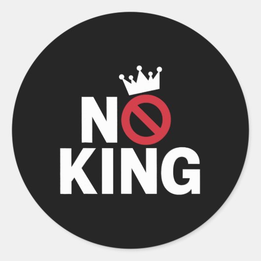 Geen koningen in Amerika wij, de politieke Mannen  Ronde Sticker (Voorkant)