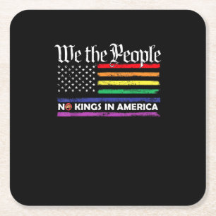 Geen Koningen In Amerika Wij Het Volk Creatief Ont Kartonnen Onderzetters