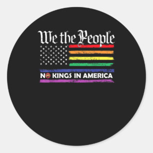 Geen Koningen In Amerika Wij Het Volk Creatief Ont Ronde Sticker