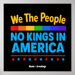 Geen Koningen In Amerika Wij Het Volk Gelijkheid V Poster