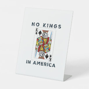 Geen Koningen In Amerika Wij Het Volk Politieke Cr Reclamebord Met Voetstuk