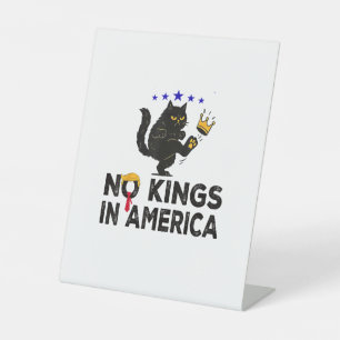 Geen Koningen In Amerika Wij Het Volk Politieke Mi Reclamebord Met Voetstuk
